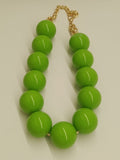 Collana di perle azzurro/verde
