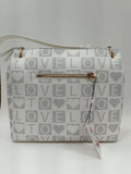 Borsa donna love to love LO452 bianco/ azzurro
