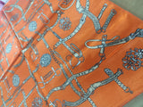 Foulard donna gemir quadrato arancio