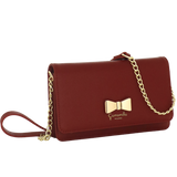 Borsa / portafoglio nice office  di camomilla Milano rosa/ taupe/ nero/ rosso