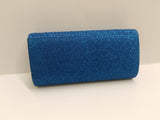 Borsa cerimonia glitter con patta di Gemir BLU/NERA