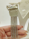 Orecchini di TRIK BIJOUX A CLIP SWAROVSKI ARGENTO E PIETRA BIANCA OPACA
