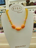 Collana Byba arancio e giallo