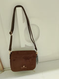 Borsa a tracolla donna di Beverly Hills polo Club BH-4604 bordeaux/cuoio