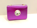 Borsa cerimonia a tracolla magenta e gioiello di Trik Bijoux