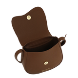 Camomilla milano borsa tracolla patta S Emma marrone/ off white