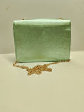 Borsa cerimonia con patta di Trik Bijoux VERDE CHIARA