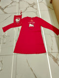 Camicia da notte a manica lunga di Hello Kitty ROSSO