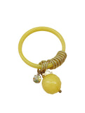 Bracciale in resina con Swarovski e charm GIALLO/ARANCIONE