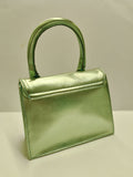 Borsa cerimonia trik bijoux con manico verde chiaro