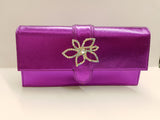 Borsa cerimonia magenta con gioiello e patta di Trik Bijoux