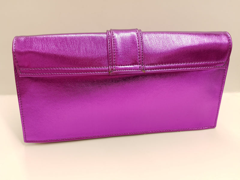 Borsa cerimonia magenta con gioiello e patta di Trik Bijoux