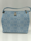 Borsa donna love to love LO452 bianco/ azzurro