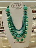 Collana Byba lunga verde