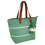 Borsa mare L Holiday DI CAMOMILLA MILANO VERDE/BEIGE COD.23393/23388