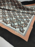Foulard donna quadrato liu jo nero/ rosa / verde