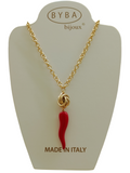 Collana da donna di Byba Bijoux CORNETTO ROSSO