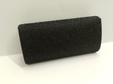 Borsa cerimonia glitter con patta di Gemir BLU/NERA