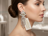 Orecchini di TRIK BIJOUX Swarovski argento e pietre boreali