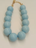 Collana di perle azzurro/verde