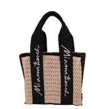 BORSA CITY S RIGA CROCHET MIAMI BEACH NERO DI CAMOMILLA MILANO COD.22526