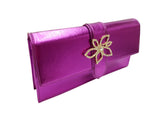 Borsa cerimonia magenta con gioiello e patta di Trik Bijoux