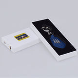 Portachiavi di Aeronautica Militare in pelle AM-167 nero/blu