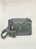 borsa tracolla donna beverly hills polo club bh-4357 rosso/ verde /cuoio
