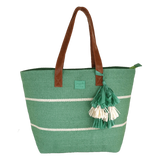 Borsa mare L Holiday DI CAMOMILLA MILANO VERDE/BEIGE COD.23393/23388