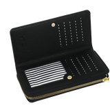 Portafoglio zip L Ottavia di camomilla Milano nero/ marrone