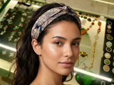 Fascia capelli donna blu
