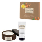 Confezione regalo di Perlier mandorla. Pasta di mandorla nutriente corpo+crema mani riparatrice