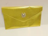 Borsa cerimonia piatta con patta di Trik Bijoux con gioiello