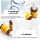 LA CABINE SIERO VISO ACIDO IALURONICO PURO 5X + CERAMIDI | Altamente Concentrato - Riempie le Rughe e Idrata la Pelle 30ml