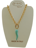 Collana da donna di Byba Bijoux CORNETTO AZZURRO