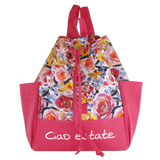 ZAINO MARE M di CAMOMILLA MILANO TROPICAL ARANCIONE/FUXIA/LIMONI VERDE
