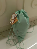 Sacca coulisse verde acqua di HELLO KITTY