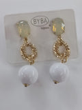 Orecchini donna byba bijoux con perla pendente