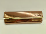 Borsa donna Cixel tubolare con patta BRONZO LUCIDO