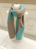 Sciarpa TOYG UNISEX VERDE ACQUA e GRIGIO