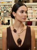 Collana Byba con pietre marmorizzate