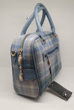 Borsa donna beverly hills polo club bh-4250 azzurro/ cuoio