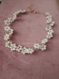 Collana Floreale BIANCO/ARANCIONE