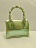 Borsa cerimonia trik bijoux con manico verde chiaro