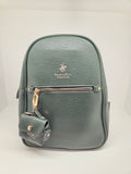 zaino donna beverly hills poolo club bh-4353 rosso/ verde/cuoio/ nero