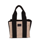 BORSA CITY S RIGA CROCHET MIAMI BEACH NERO DI CAMOMILLA MILANO COD.22526