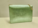 Borsa cerimonia con patta di Trik Bijoux VERDE CHIARA