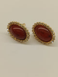 Orecchini di TRIK BIJOUX Swarovski Ovale Corallo Marmorizzato