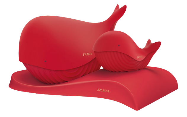 Cofanetto Trucco Grande Whale PUPA MAKE UP KIT - Face/Eyes/Lips - Celeste / Rosa / Rosso / Bianco