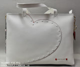 borsa a spalla con tracolla di love to love cod. LO-140 /nero/bianco/cipria/rosa